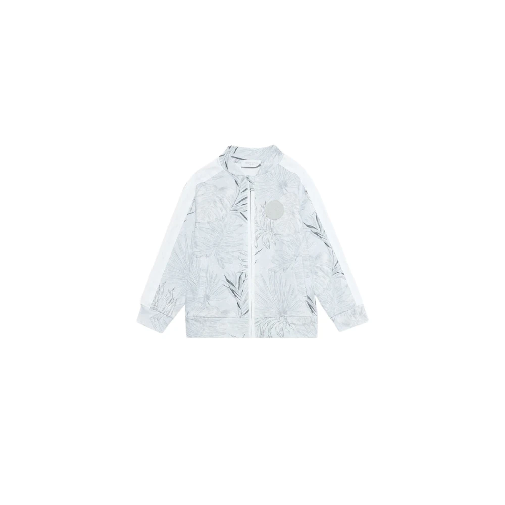 Roberto Cavalli Floral Cotton Jacket - Male - Kids Sweatshirts - Gray - 10 Y - Kids