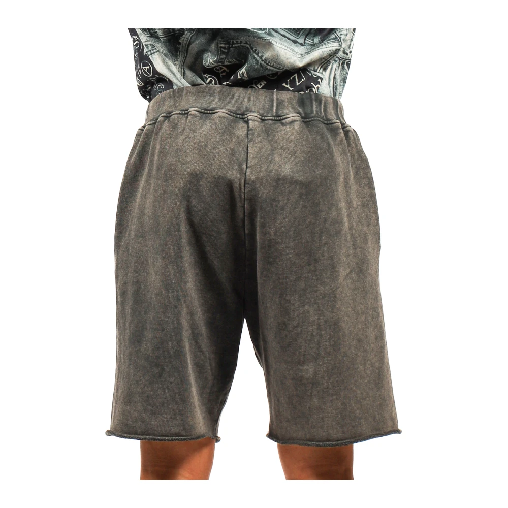Aries Hardcore Sweatshorts met Wide Leg Cut Black Heren