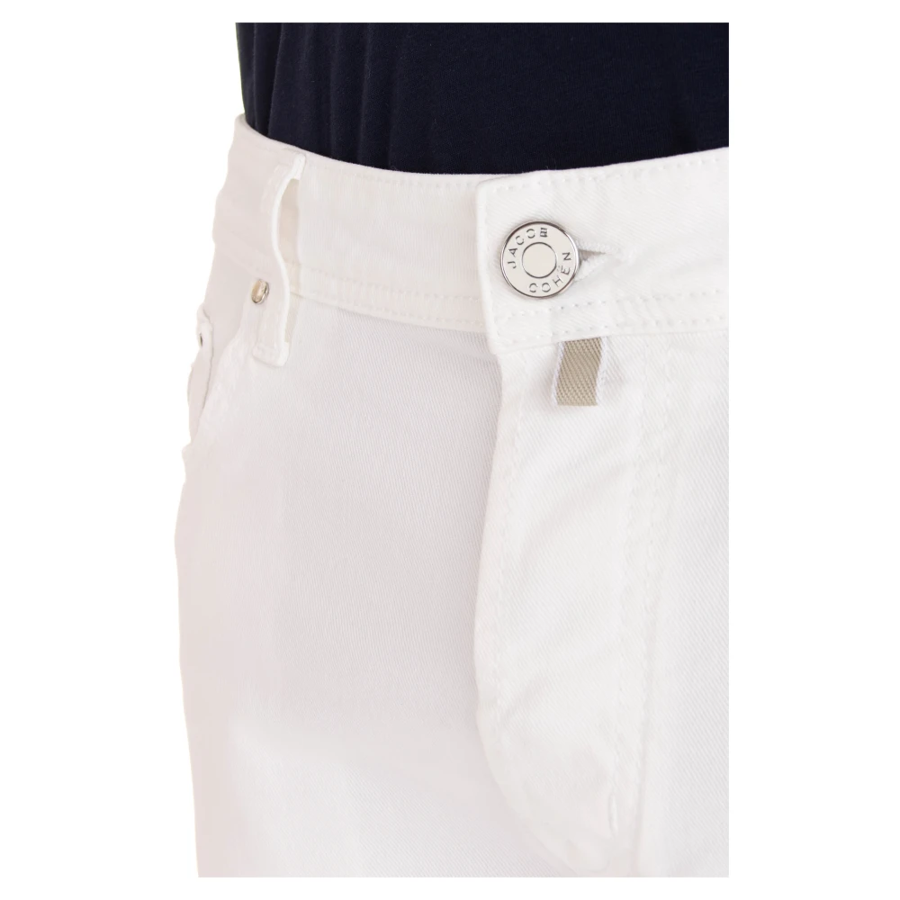 Jacob Cohën Witte Bard Fit Katoenen Jeans White Heren
