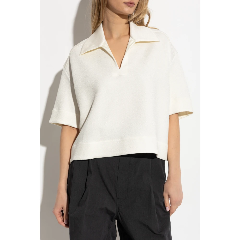 Jil Sander Ruimvallende polo Beige Dames