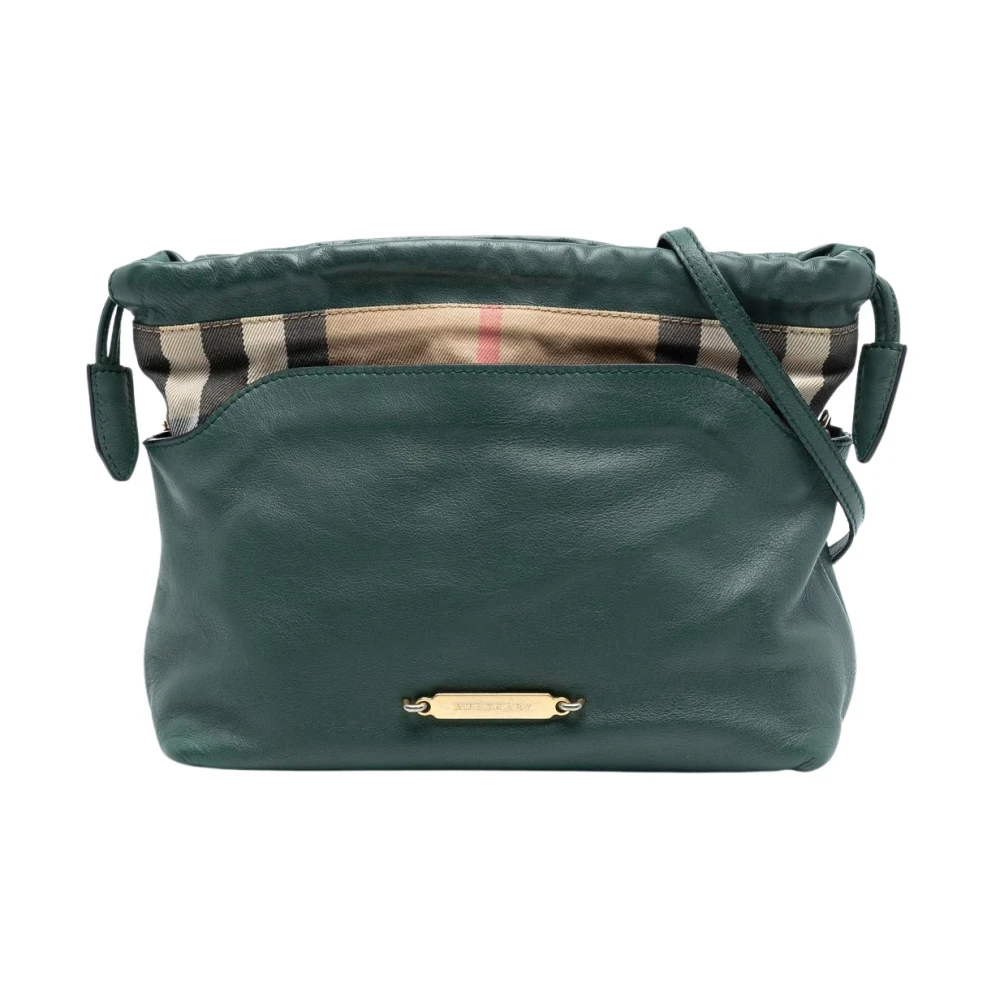 Burberry Vintage Women's Green Pre-Owned Bucket Bag
