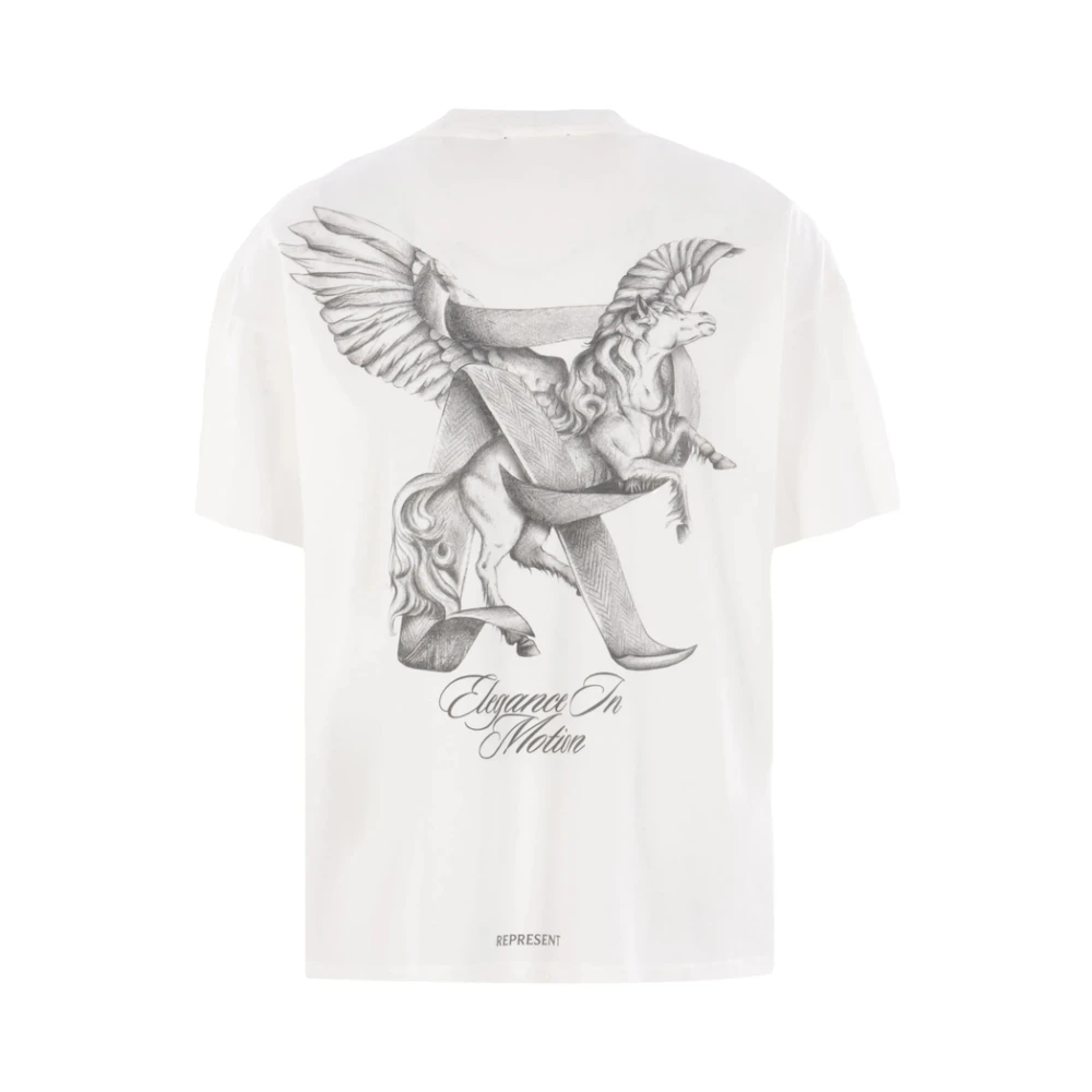 Represent Witte Crew Neck T-shirt White Heren