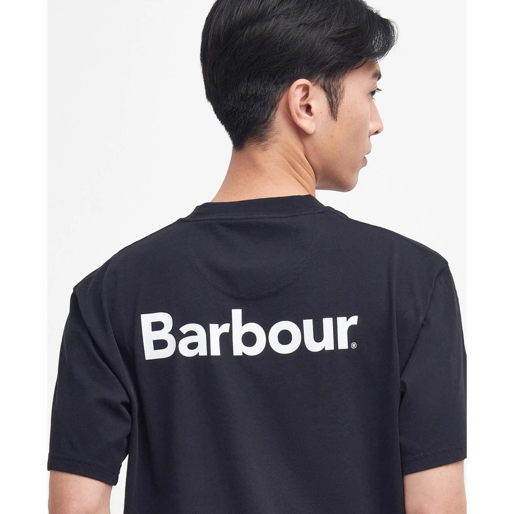 Barbour T-Shirts Black Heren