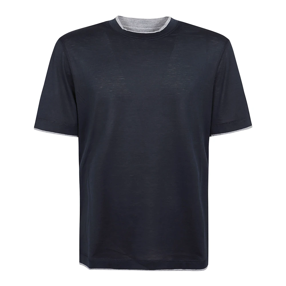 BRUNELLO CUCINELLI Moderne Heren T-Shirt Blue Heren