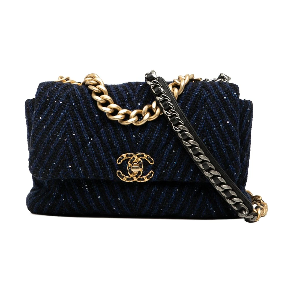 Chanel Vintage Women's Blue Pre-Owned Chain Shoulder Bag