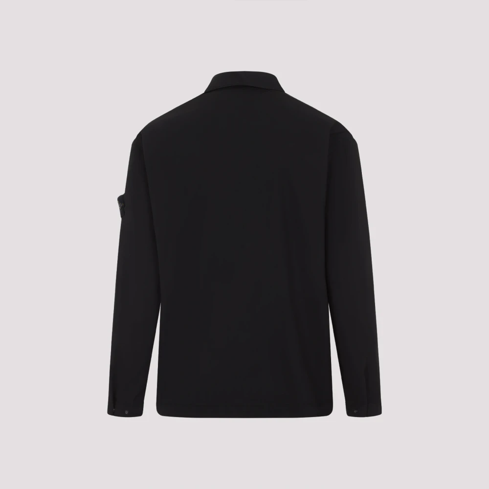 Stone Island Zwarte Overhemd met Klassieke Stijl Black Heren