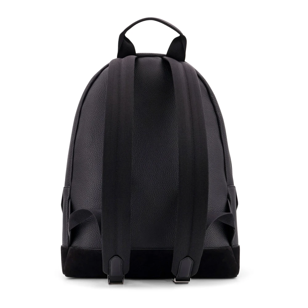 Tom Ford Sport Leren Rugzak met Suède Inzet Black Heren