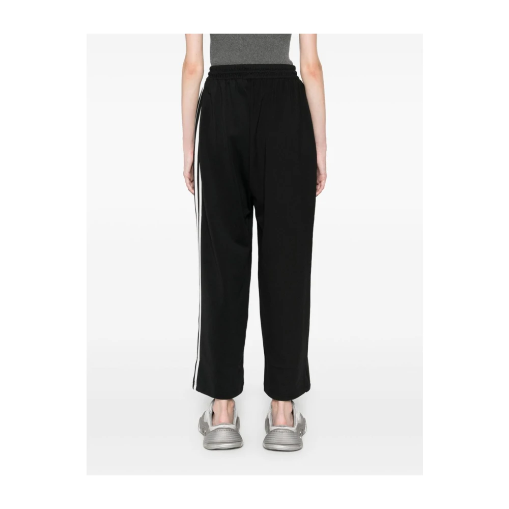 Y-3 Zwarte Broek met 3 Strepen Black Dames
