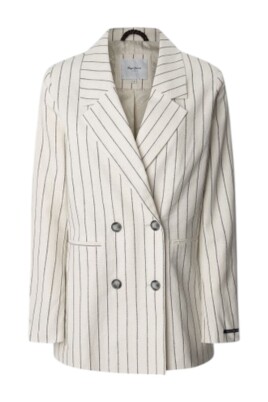 randig-linne-och-bomull-blazer-jacka