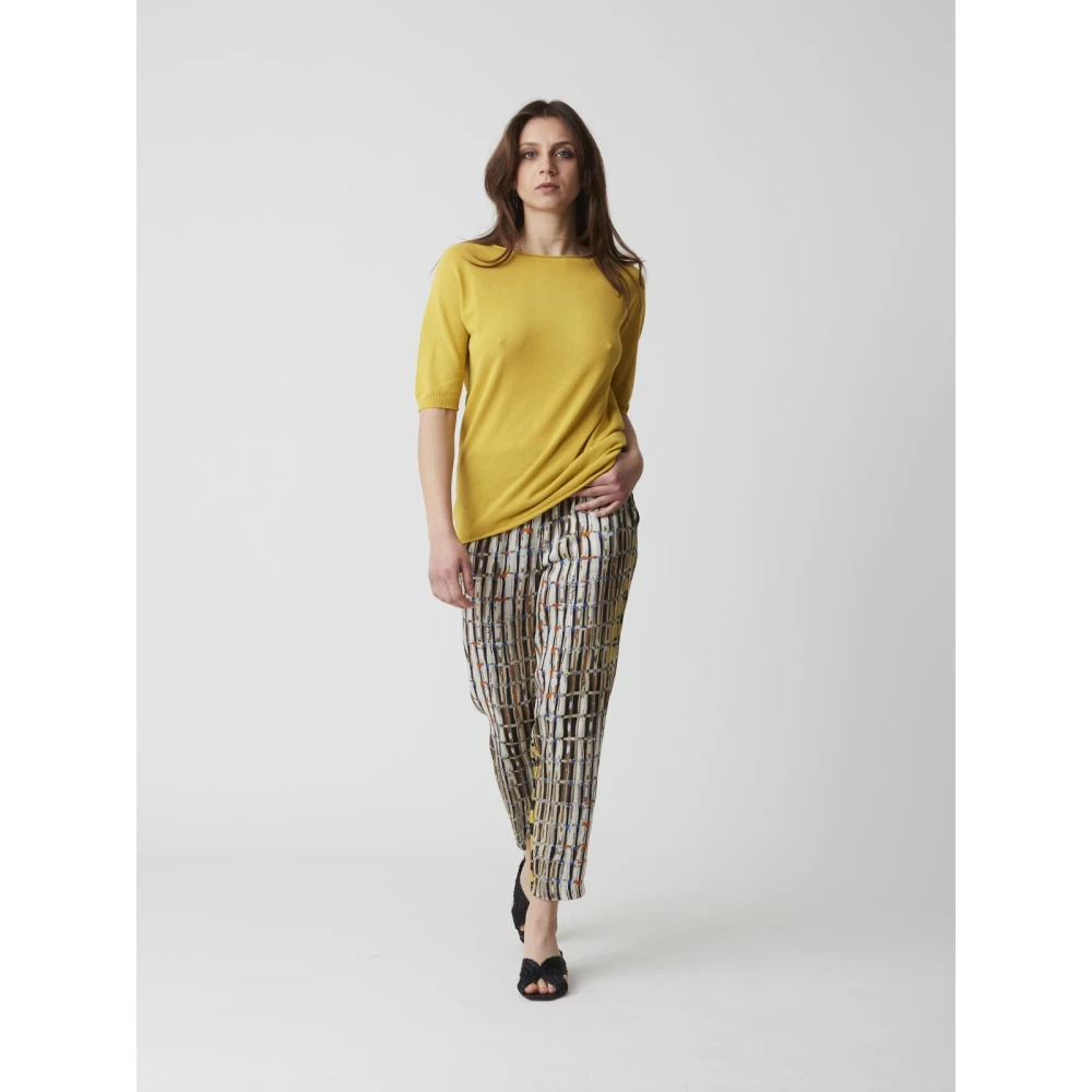 Alpha Studio Dames Ronde Hals T-Shirt Yellow Dames