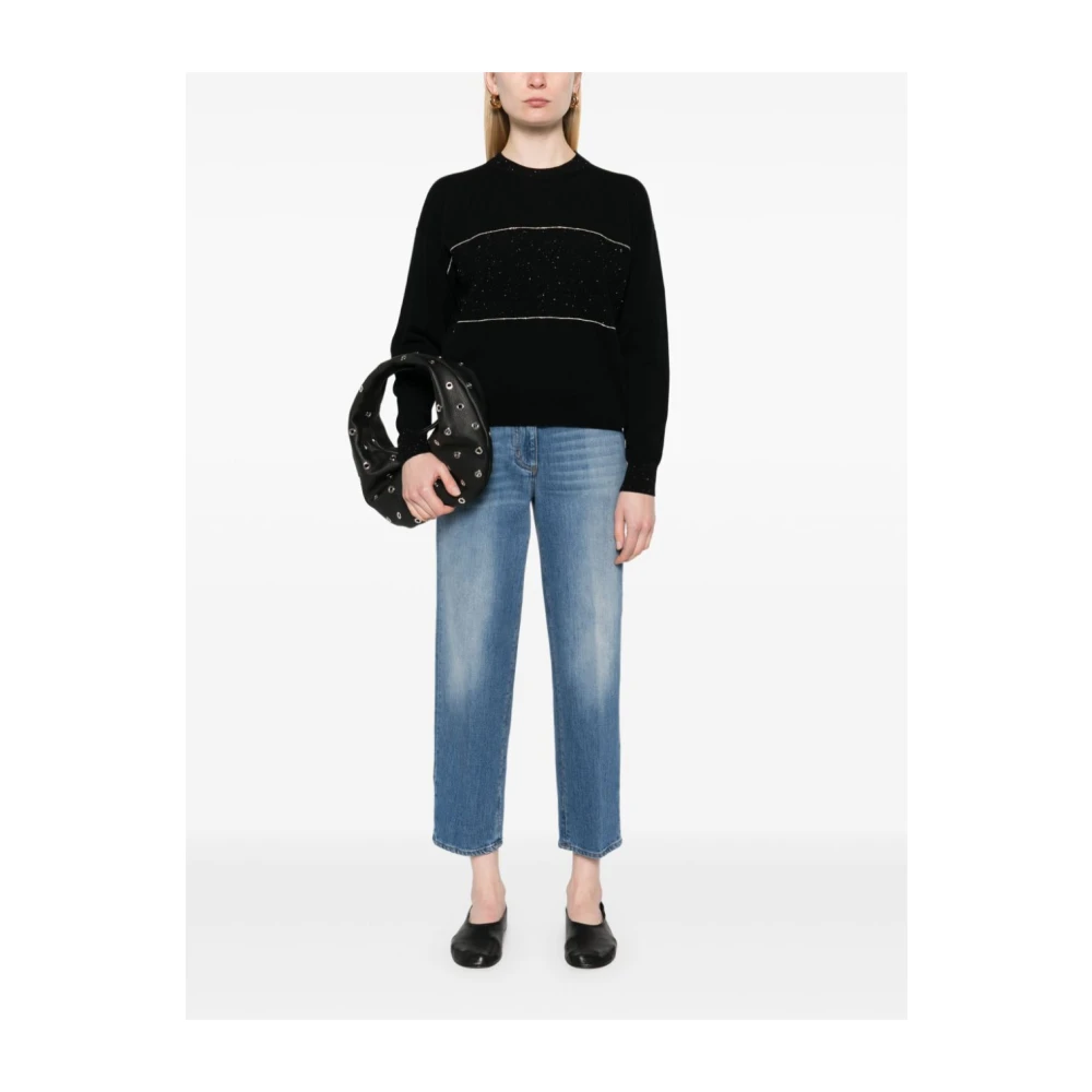 PESERICO Stijlvolle Panta Broek Blue Dames