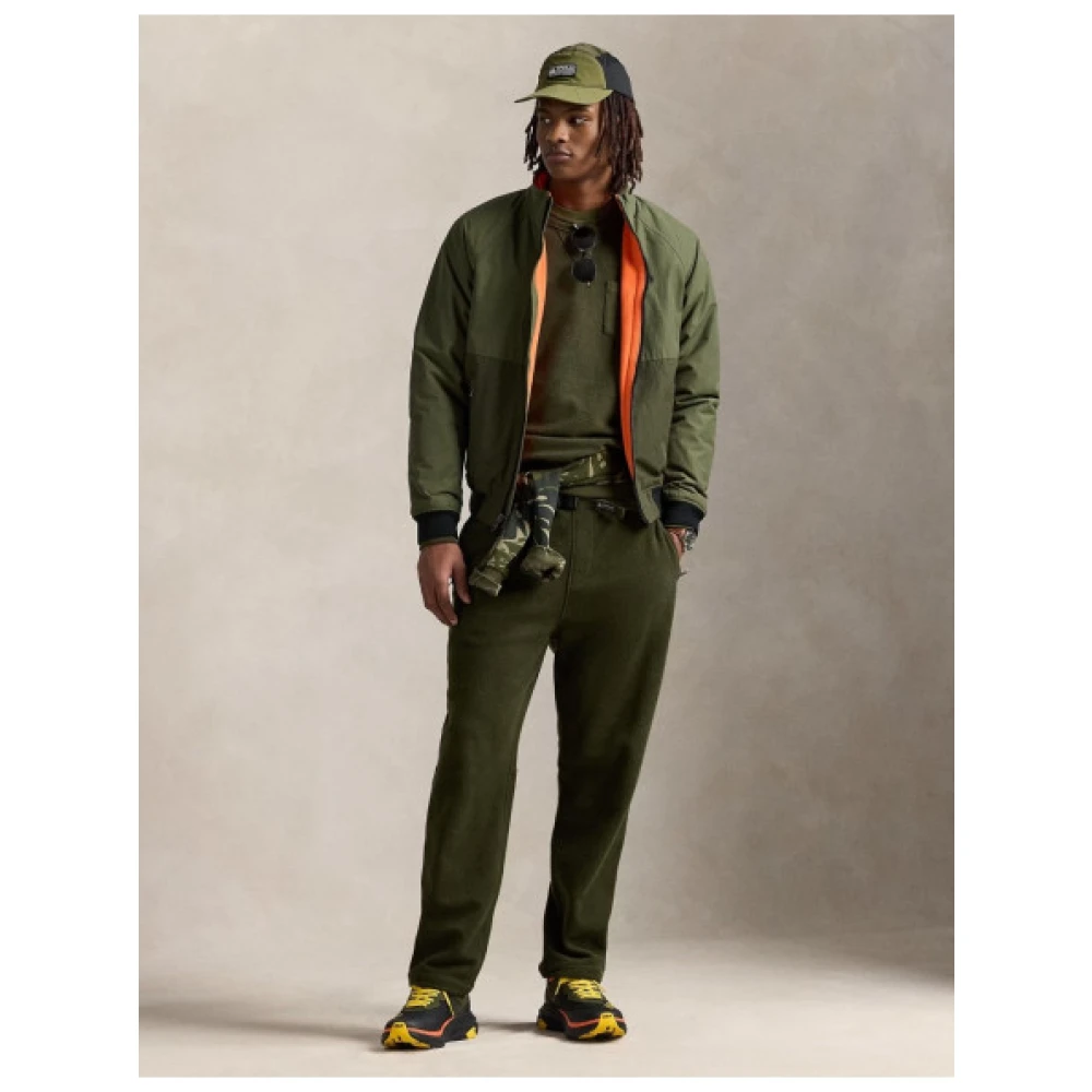 Polo Ralph Lauren Kleur-blok Fleece-gevoerde Jas Green Heren