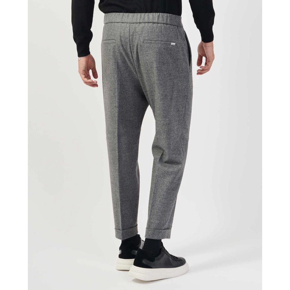 Hugo Boss Slim Fit Flanellen Broek Grijs Gray Heren