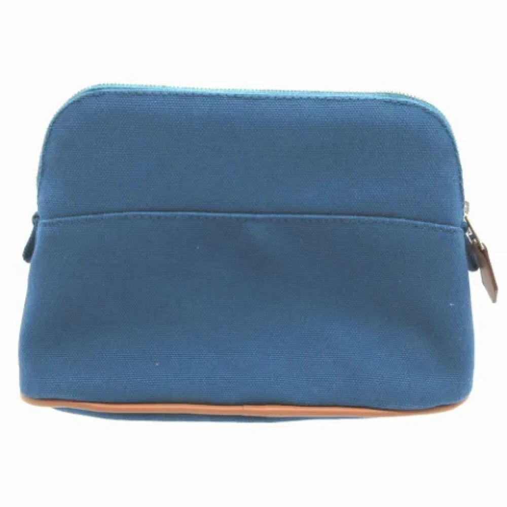 Hermès Vintage Pre-owned Fabric pouches Blue Dames