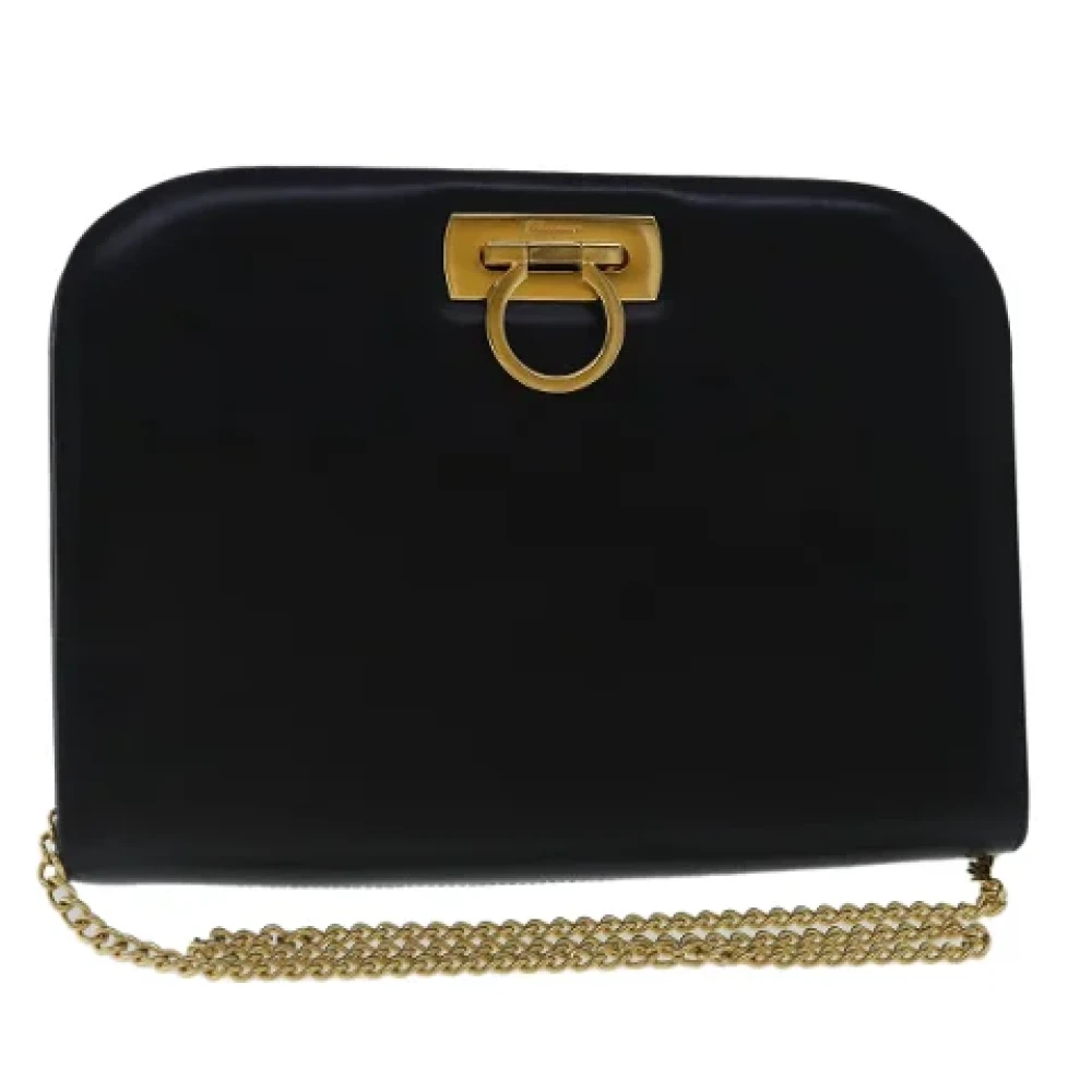 Salvatore Ferragamo Pre-owned Leather shoulder-bags Black Dames