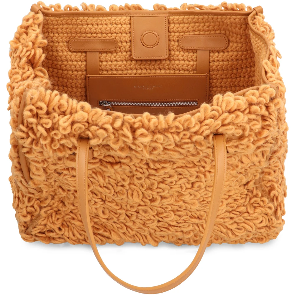 Gianni Chiarini Stijlvolle Tote tas met lederen details Brown Dames