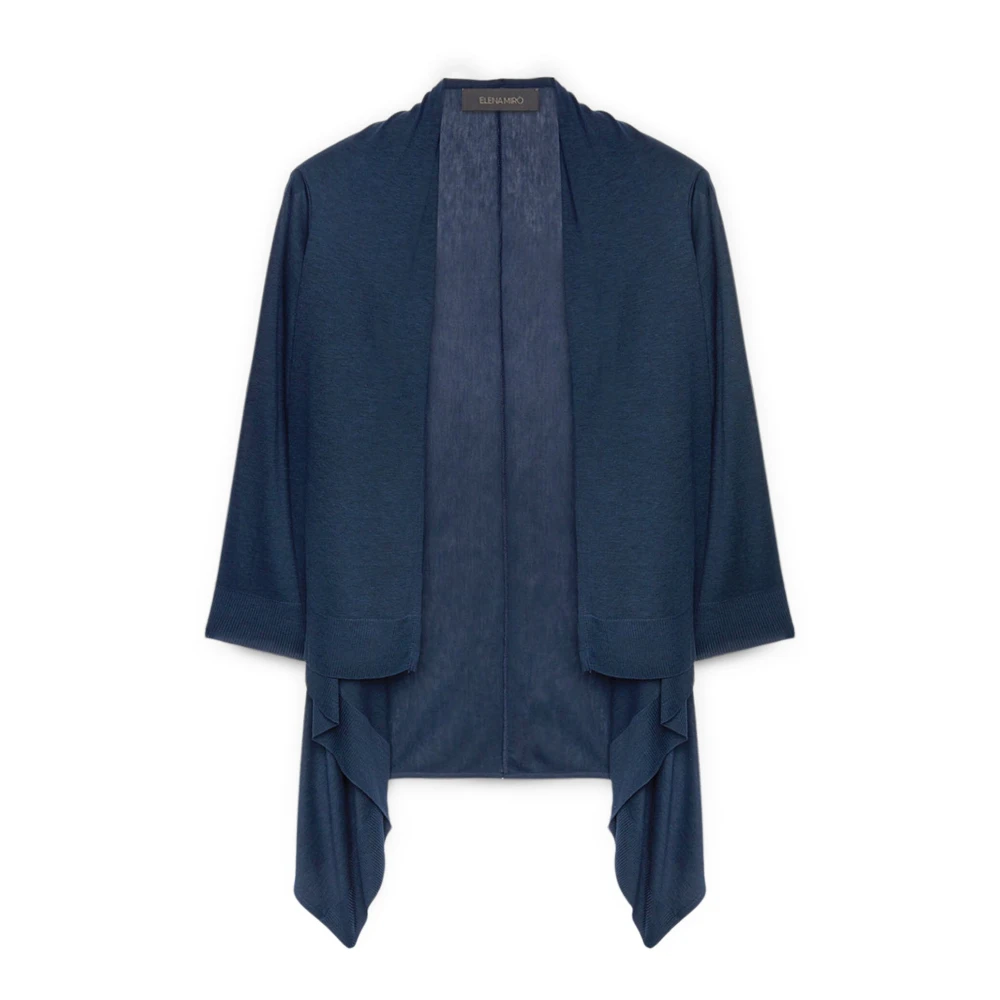 Elena Mirò Lang Lichtgewicht Vest Blue Dames