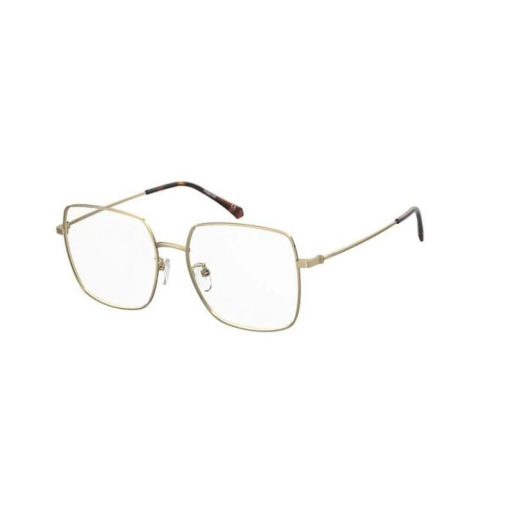 Polaroid Gouden Metalen Frames Gepolariseerde Bril Yellow Dames