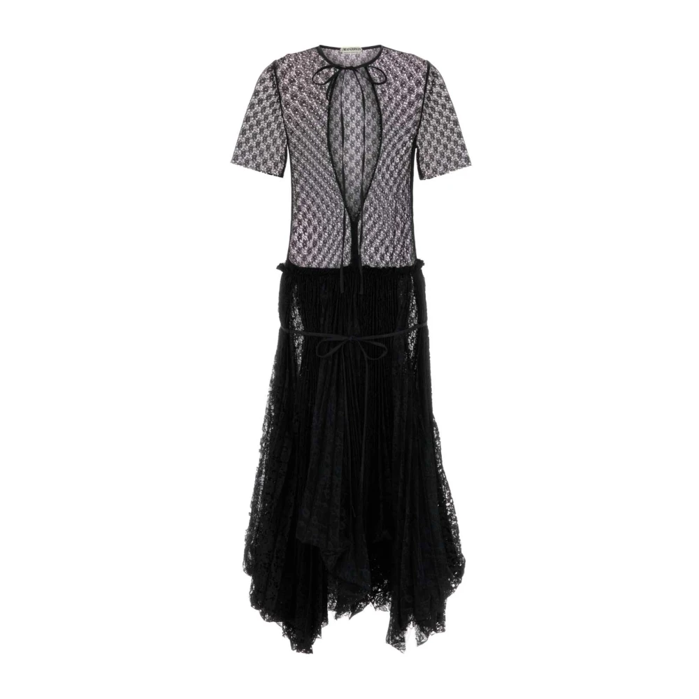 Jw Anderson Women's Multicolor Midi Dresses, 2XS, Mixed Lace Longline Dress