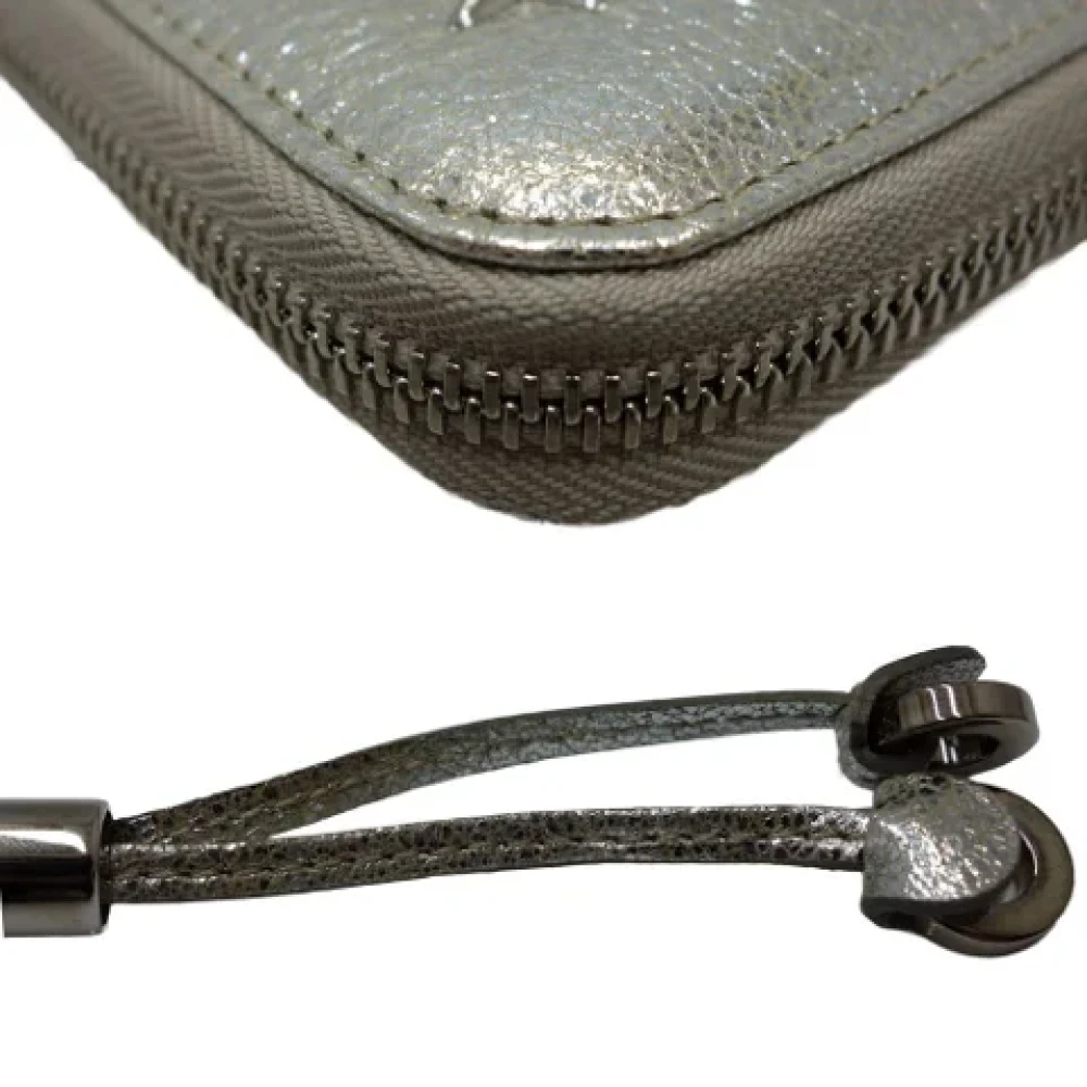 Jimmy Choo Pre-owned Leather wallets Gray Dames
