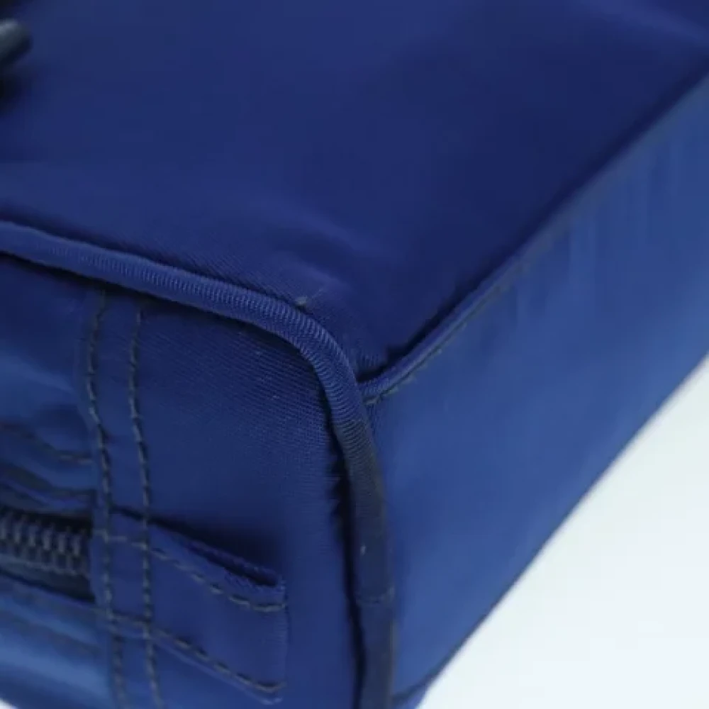 Prada Vintage Pre-owned Nylon pouches Blue Dames