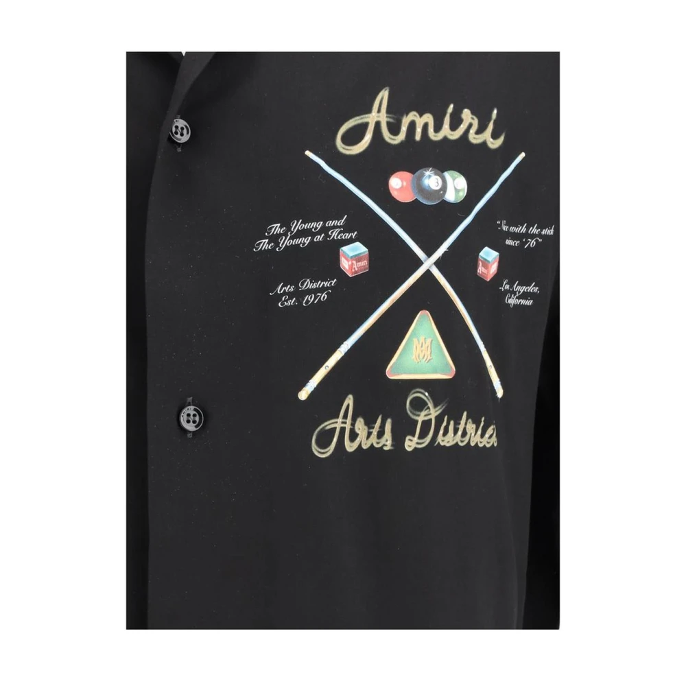 Amiri Casual Chic Kortemouw Overhemd Black Heren