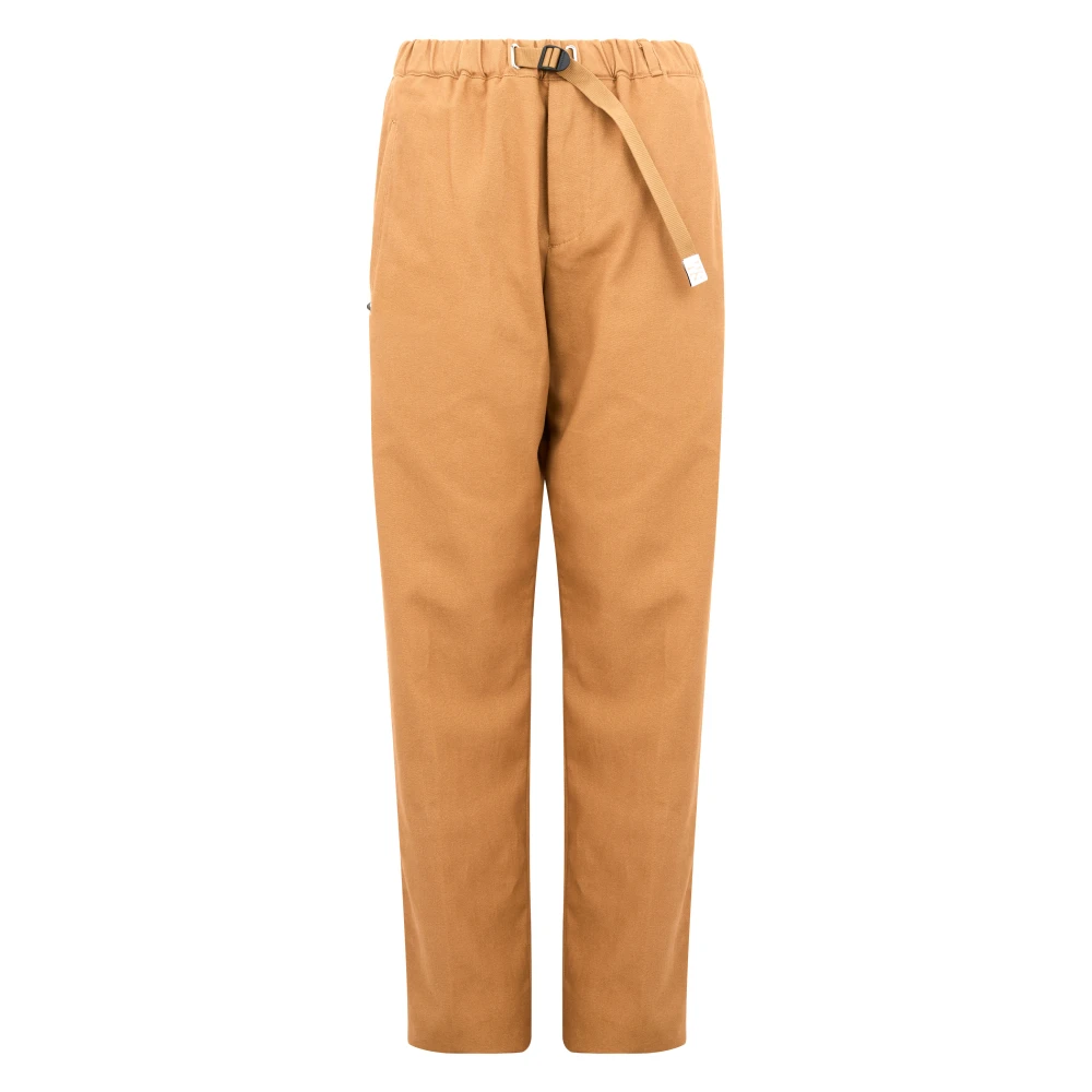 White Sand Kameelkatoenen broek met riem Brown Heren