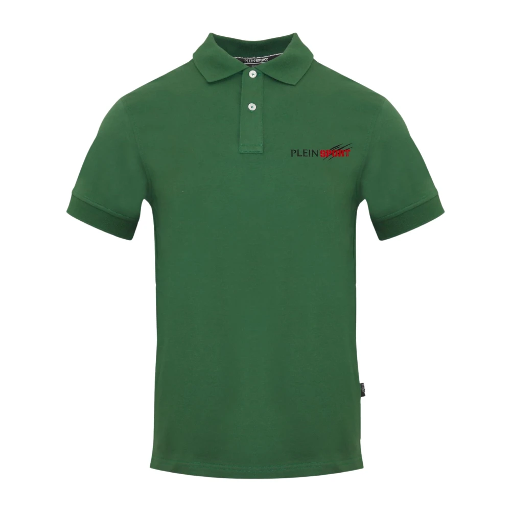 Plein Sport Katoenen poloshirt met korte mouwen Green Heren