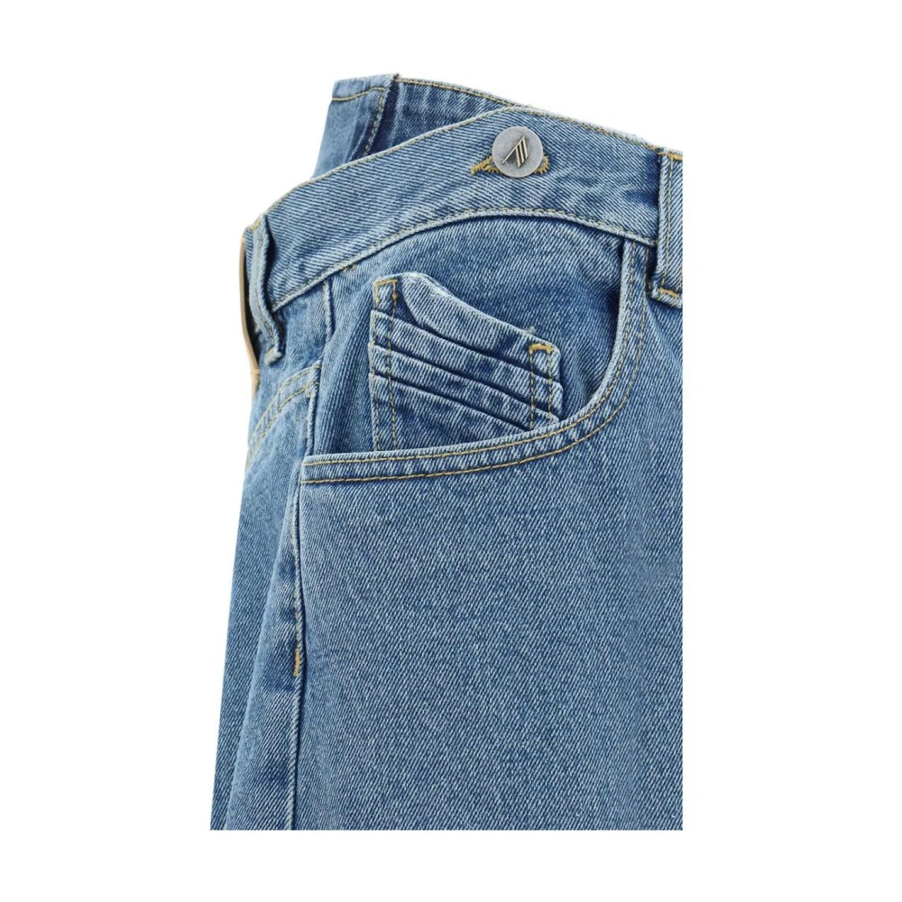The Attico Dubbelgelaagde Wide-Leg Denim Jeans Blue Dames