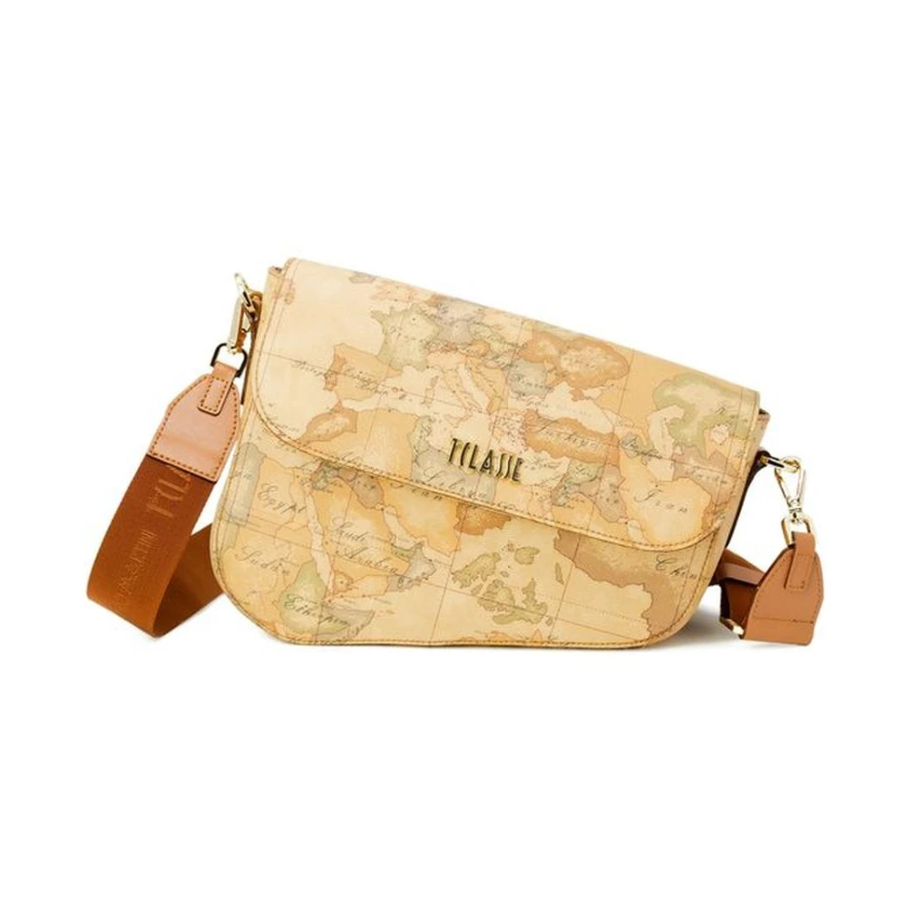 Alviero Martini 1a Classe Stijlvolle leren handtas met afwerking Beige Dames
