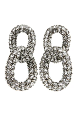 Funky Ring Örhängen med Strass