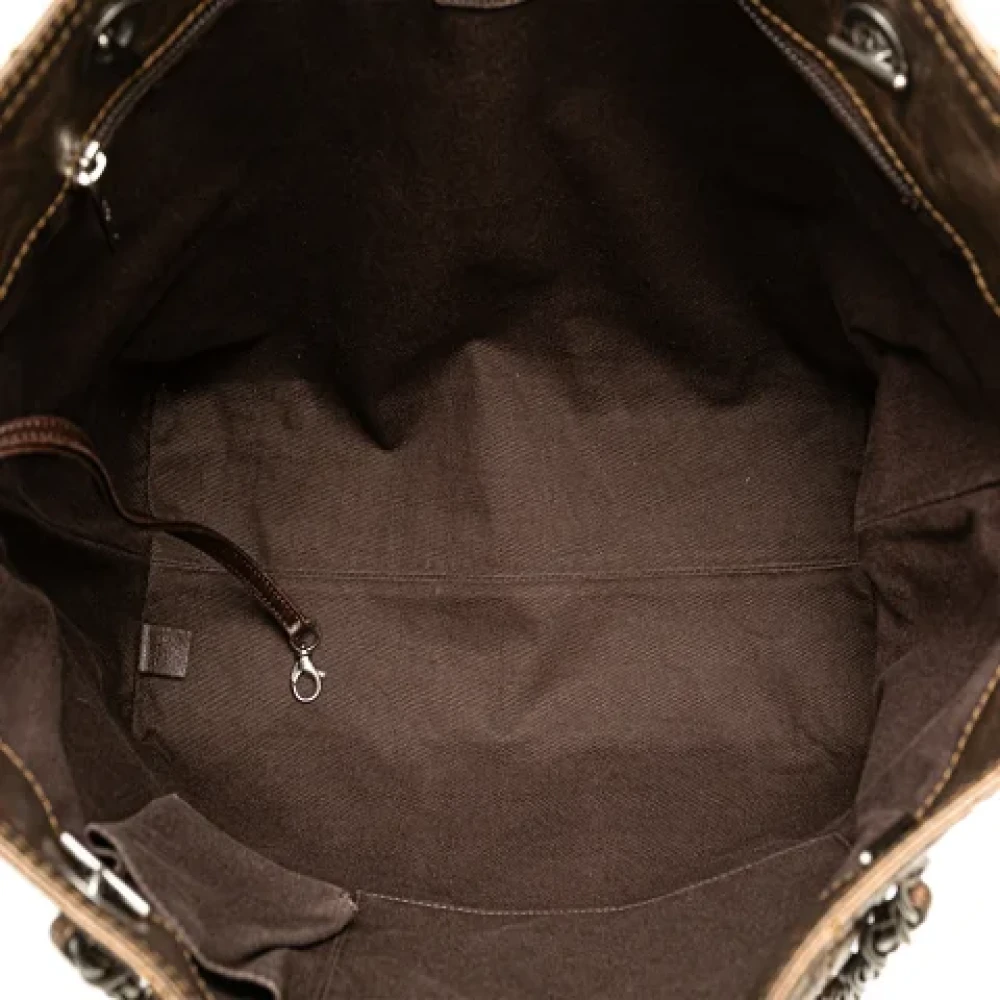 Chanel Vintage Pre-owned Leather totes Brown Dames