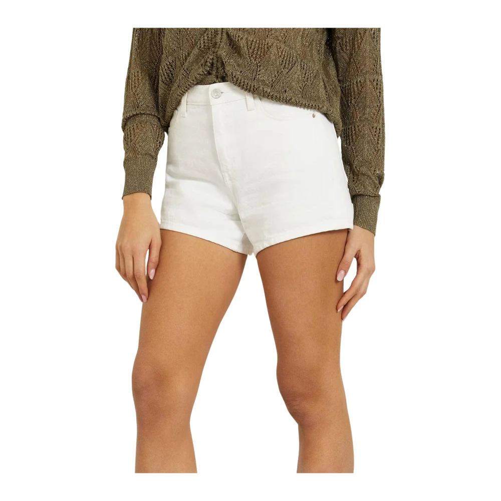 Guess Relaxte Shorts White Dames