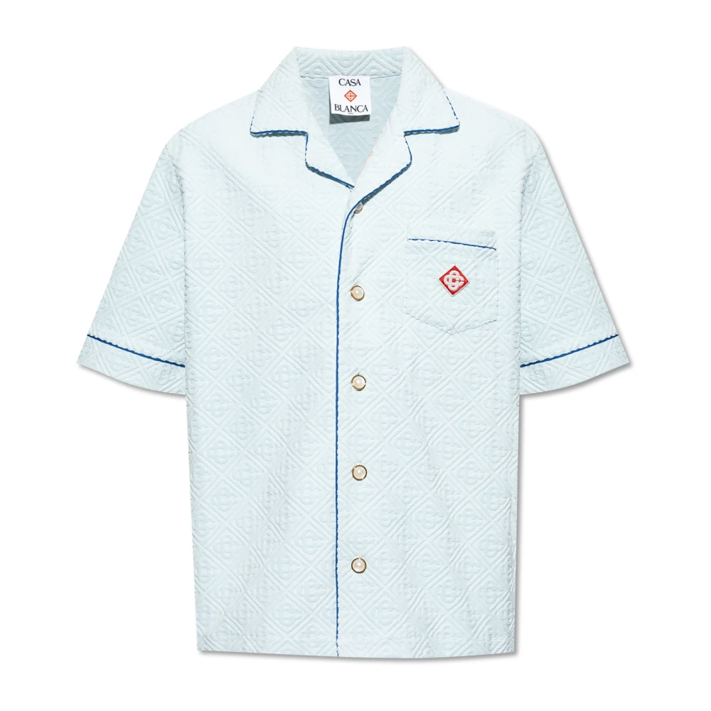 Casablanca Shirt met logo Blue Heren