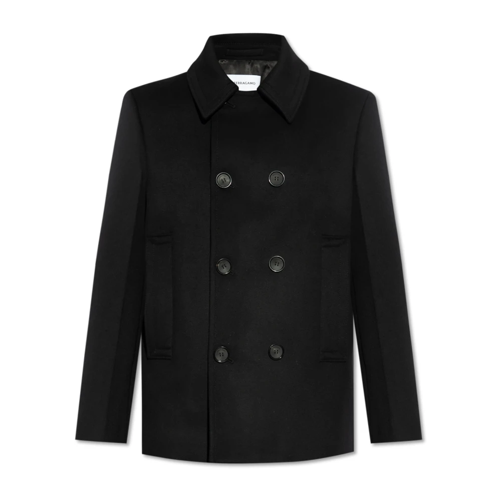 Salvatore Ferragamo Wollen jas Black Heren