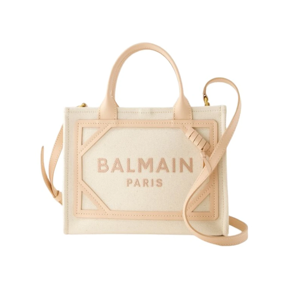 Canvas Kleine Shopper Tas met Verstelbare Schouderband Balmain