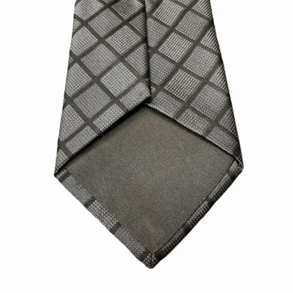 Louis Vuitton Vintage Pre-owned Silk home-office Gray Heren