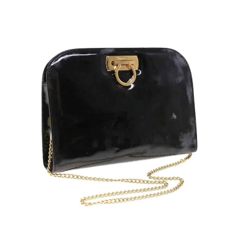 Salvatore Ferragamo Pre-owned Leather shoulder-bags Black Dames