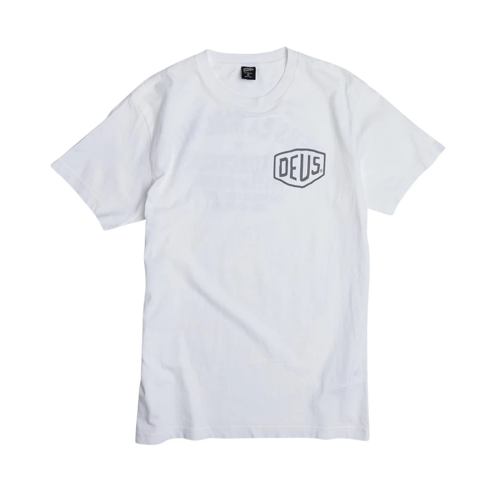 Deus Ex Machina Men's White Graphic Print Cotton T-Shirt - T-Shirts - L - Tops