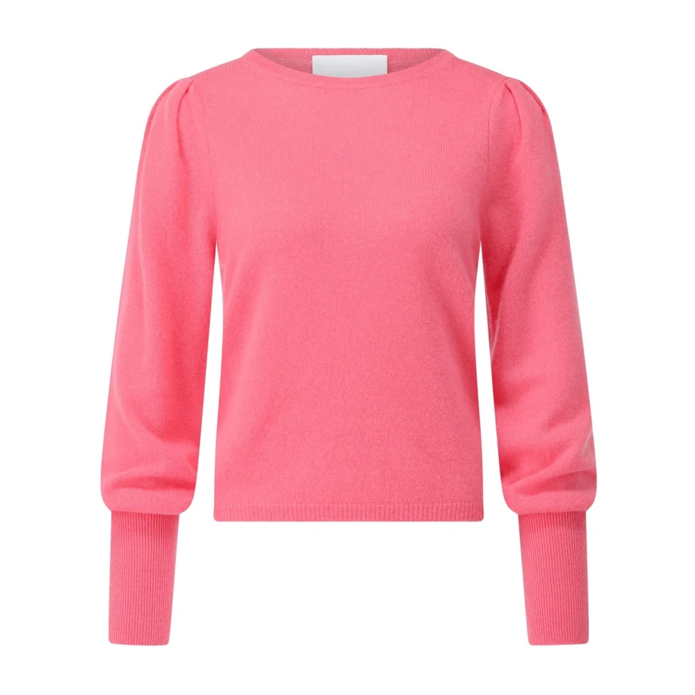Allude Kasjmier Ribgebreide Trui Pink Dames