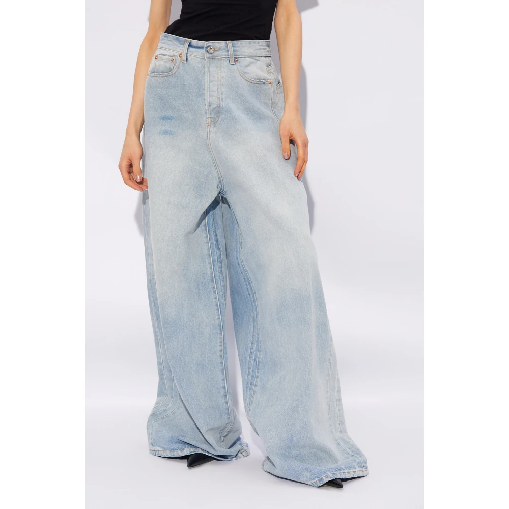 Vetements Jeans with wide legs Blue Dames