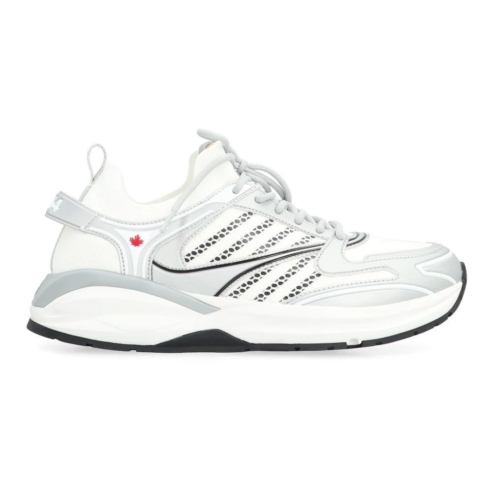 Dsquared2 Men's White Sneakers, 7 Uk, Dash Fabric Low-Top Trainers