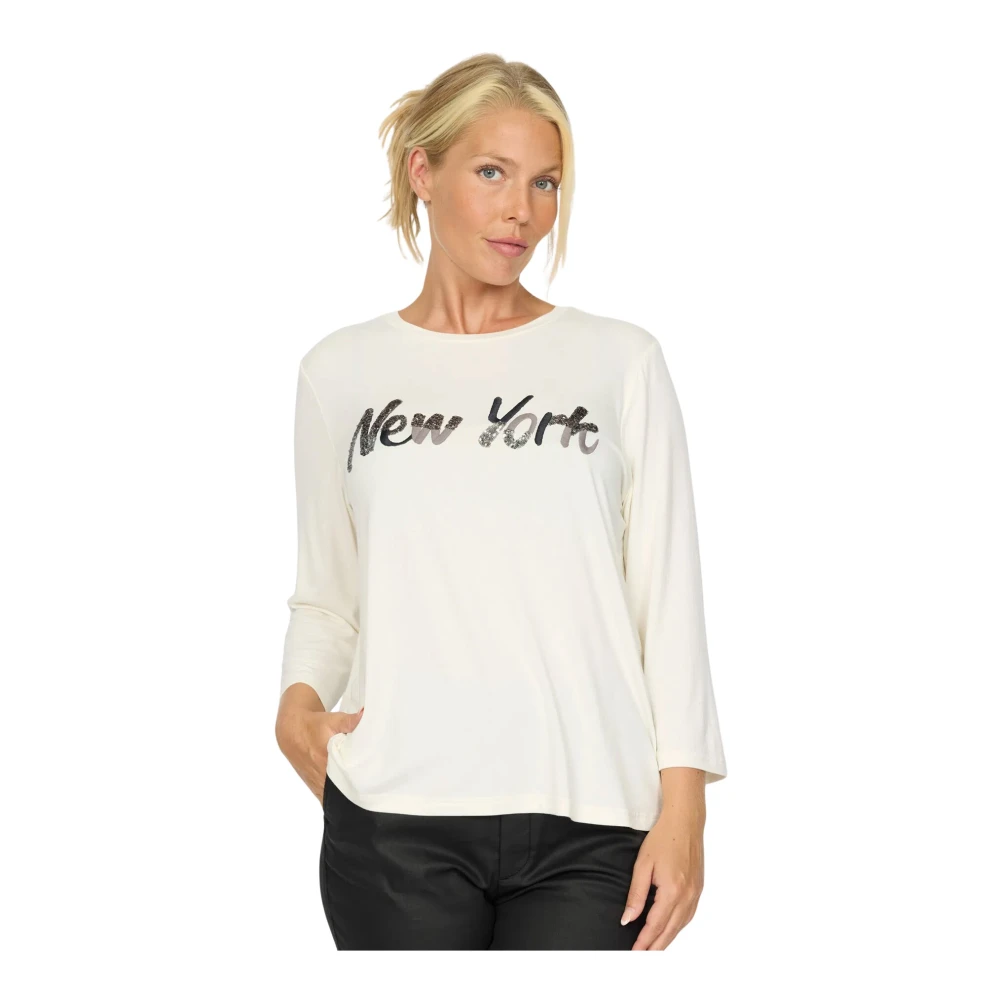 2-Biz Moulante trui met lange mouwen White Dames