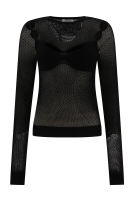 black-net-arrow-topwear