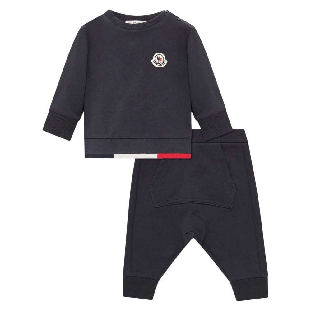 Moncler Boys Blue Kids Sport Sets, 3 Y, Logo Tracksuit
