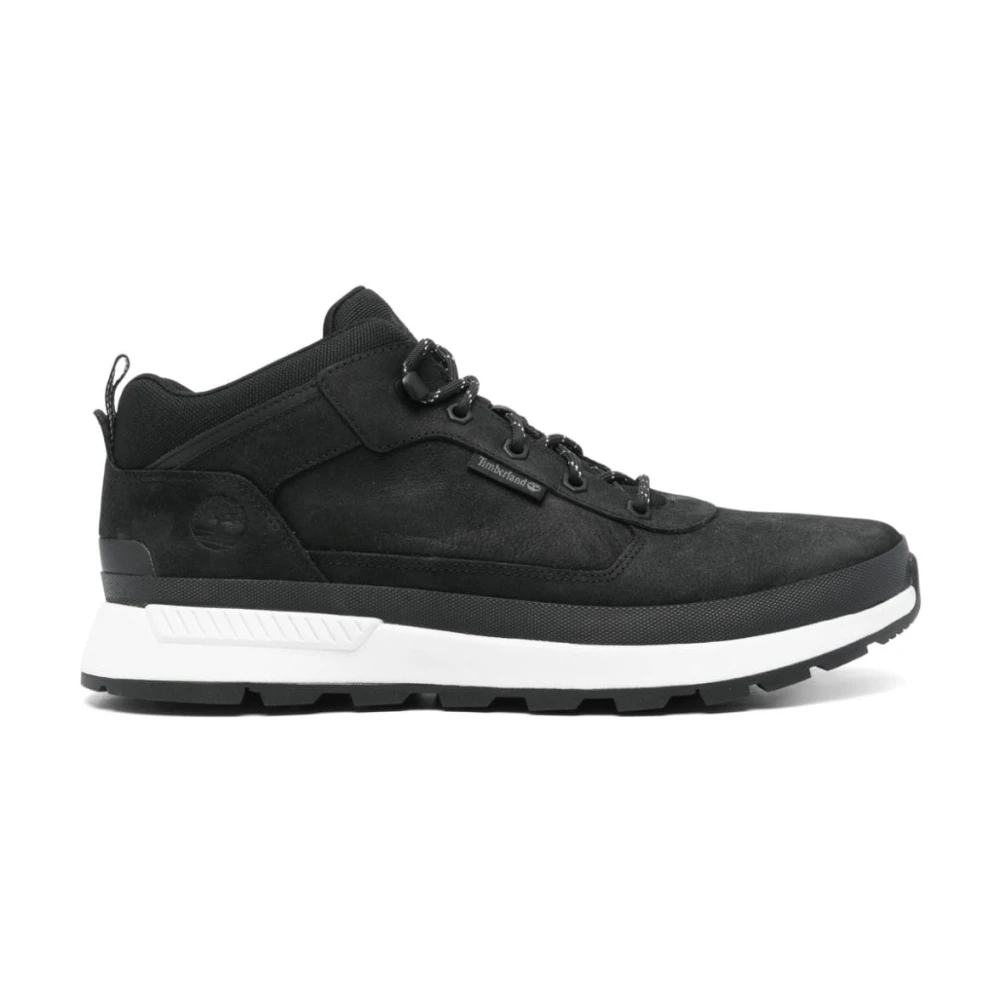 Timberland Zwarte Sneakers Veterschoenen Leren Schoenen Heren Schoenen