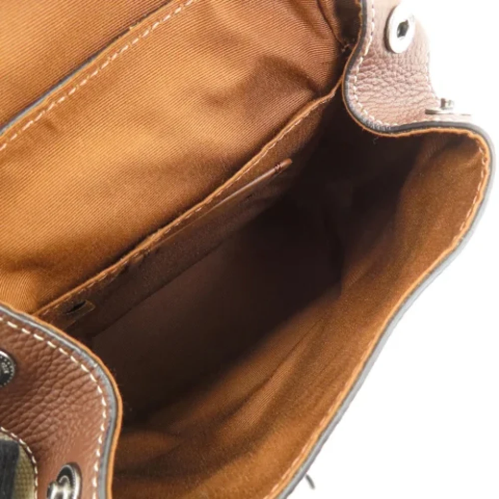 Coach Pre-owned Canvas shoulder-bags Brown Dames