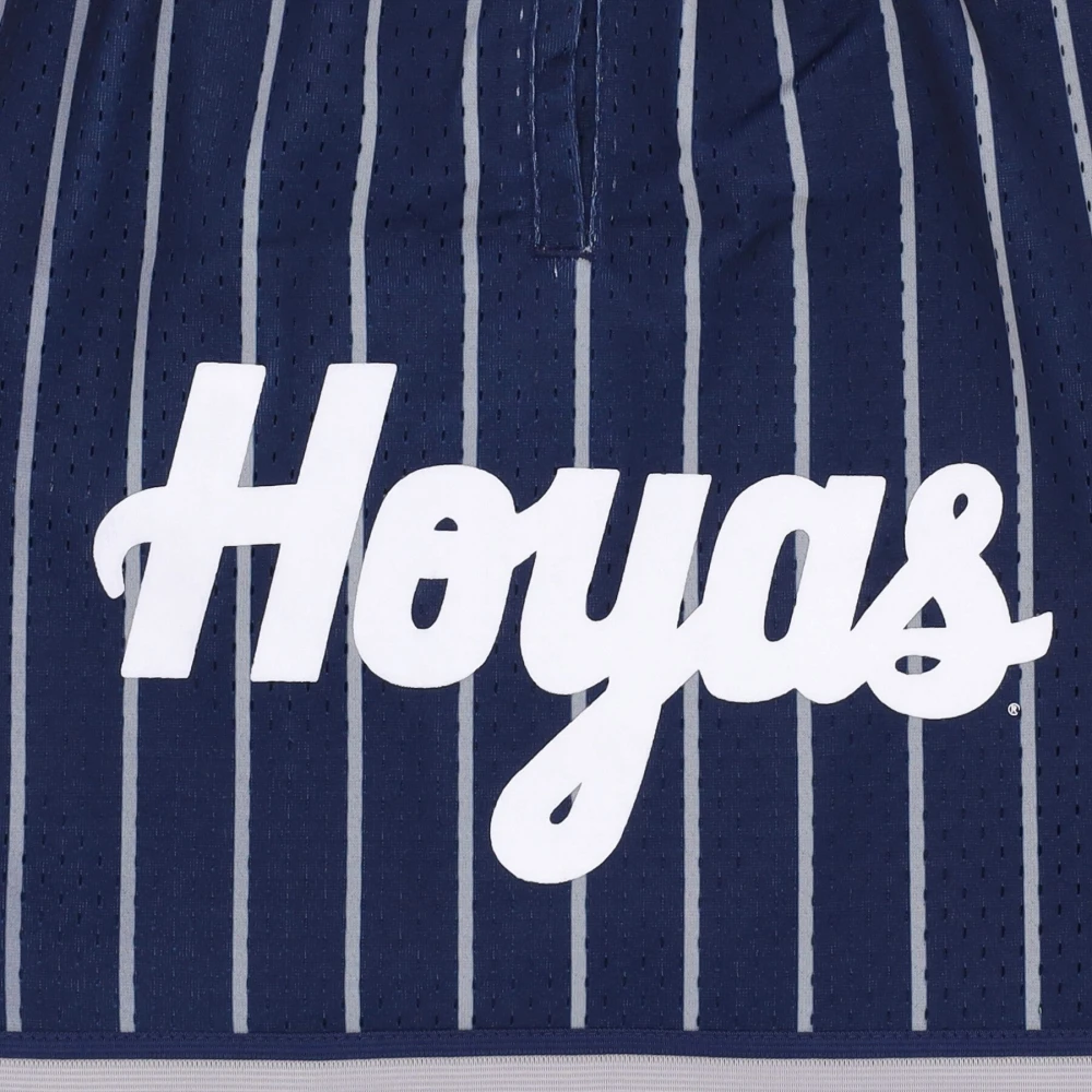 Mitchell & Ness Georgetown Hoyas Basketbal Mesh Shorts Blue Heren