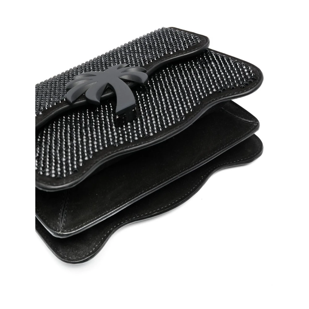 Palm Angels Schoudertas met strass-steentjes Black Dames