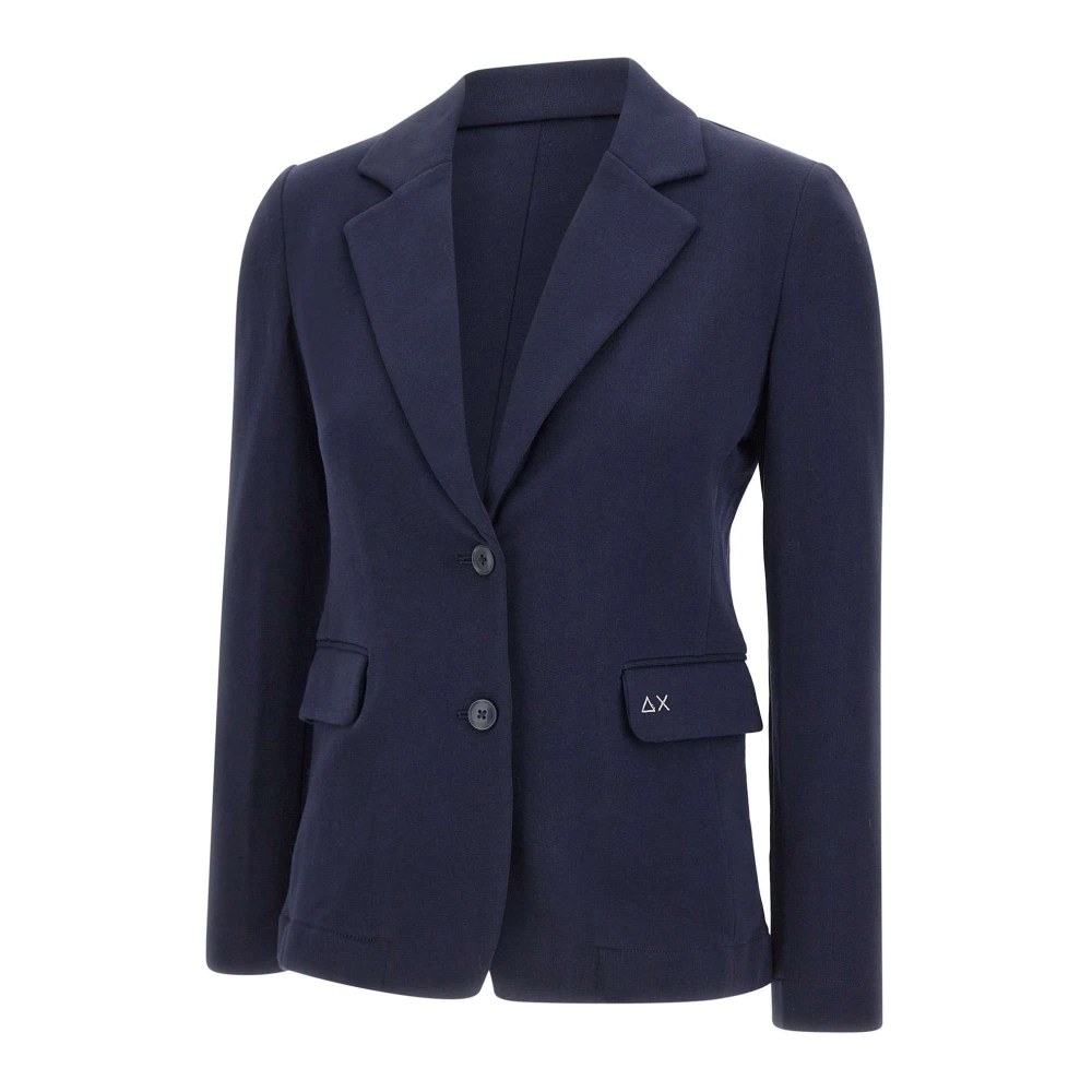 Sun68 Women's Blue Blazers, S, Blazer Basic